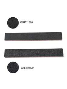 10pcs Double Sided Rectangle Shape Nail Files 100/180 Grit - Black - View 6