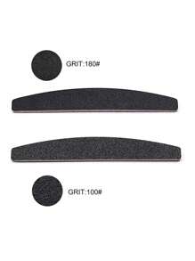 10 chiếc dũa móng tay hai mặt hình lưỡi liềm, độ nhám 100/180, dụng cụ làm móng, dụng cụ làm móng nghệ thuật, đồ dùng học tập, móng tay, dụng cụ làm móng giả. - màu đen - Xem 6