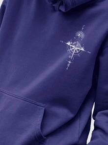 Men Hoodies - 藏蓝色 - 查看 2