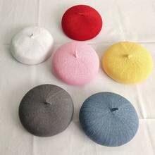 1入狗狗貓咪貝雷帽,春季新時尚裝扮,直徑5.1英吋,配可調節下巴彈性帶,建議手洗,時尚服裝耐用 - 紅色 - 查看 5