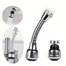 2入組家庭廚房360度旋轉水龍頭,泡沫設備,擴散器,水龍頭噴嘴過濾器,轉接器套組 - 銀色 - 查看 2