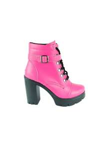 Women Ankle Boots & Booties - Hot Pink - View 2