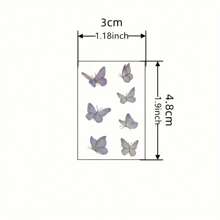 1pc Butterfly Temporary Tattoo Sticker For Women, Waterproof & Durable, Small Design For Arm - Multicolor - View 3