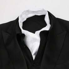 Bufanda larga reversible retro para hombre, bufanda casuales de caballero, bufanda formal de negocios para primavera, otoño e invierno, accesorios de camisa de traje de fiesta casual estilo ascot, excelente regalo boho