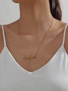 Name Necklace Personalized Nameplate Necklace Exquisite Gift For Mother And Girlfriend - Silver - View 5