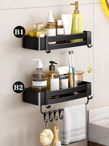 1 件浴室置物架，三角形淋浴架，无需钻孔储物架，马桶/淋浴角落铝合金收纳架家居浴室装饰浴室配件浴室收纳秋季装饰返校 - 彩色 - 查看 8