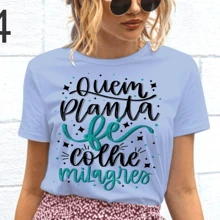 Women T-Shirts - 藍色 - 查看 3