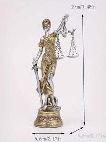 1 件家居装饰正义与和平女神雕像，雕塑装饰品最佳 - 彩色 - 查看 7