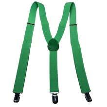 1pc Classic Solid Color 2.5cm Wide Y-Back Suspender Strap With Anti-Slip Adjustable Elastic Band & 3 Clips, For Men & Women's Wedding, Festivals, Cosplay, Street Dancing, Stage Performance, Parties, Halloween, Christmas, Magic Show, Graduation