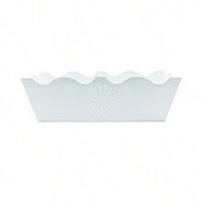 6 Bases Jardi Grande De Plástico Para Centro De Mesa. - Blanco - Ver 1