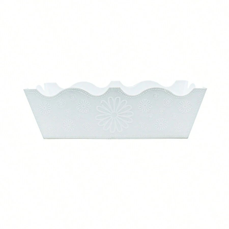 6 Bases Jardi Grande De Plástico Para Centro De Mesa. - Blanco - Ver 1