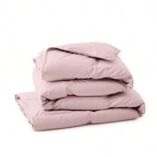 PEACE NEST Oversized Comforter White Goose Feather Down Fill Bed Blanket, King Or Queen Size Duver Insert Pink, Cream , Blue,Green Bedding Machine Washable - 粉色 - 查看 3