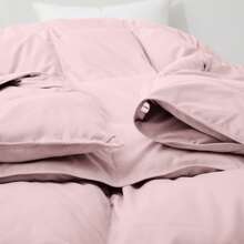 PEACE NEST Oversized Comforter White Goose Feather Down Fill Bed Blanket, King Or Queen Size Duver Insert Pink, Cream , Blue,Green Bedding Machine Washable - 粉色 - 查看 2