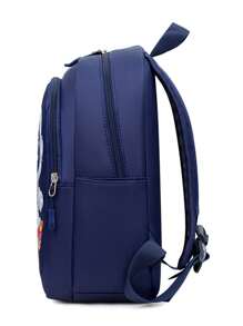 兒童簡約時尚卡通太空人背包,幼兒園雙肩書包,可愛的旅行包