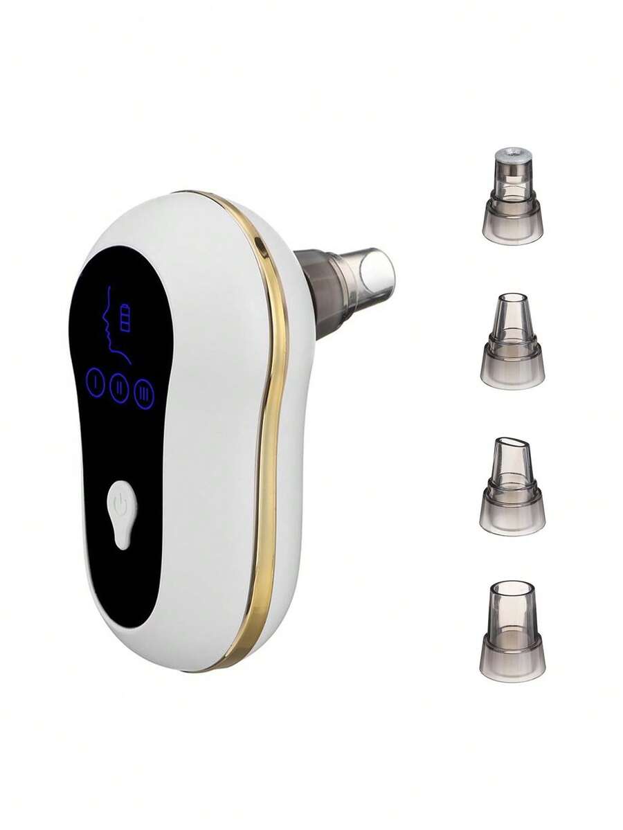 1入組5頭款鑽石磨皮毛孔吸塵黑頭清潔器家用深層清潔設備 - 白色 - 查看 1