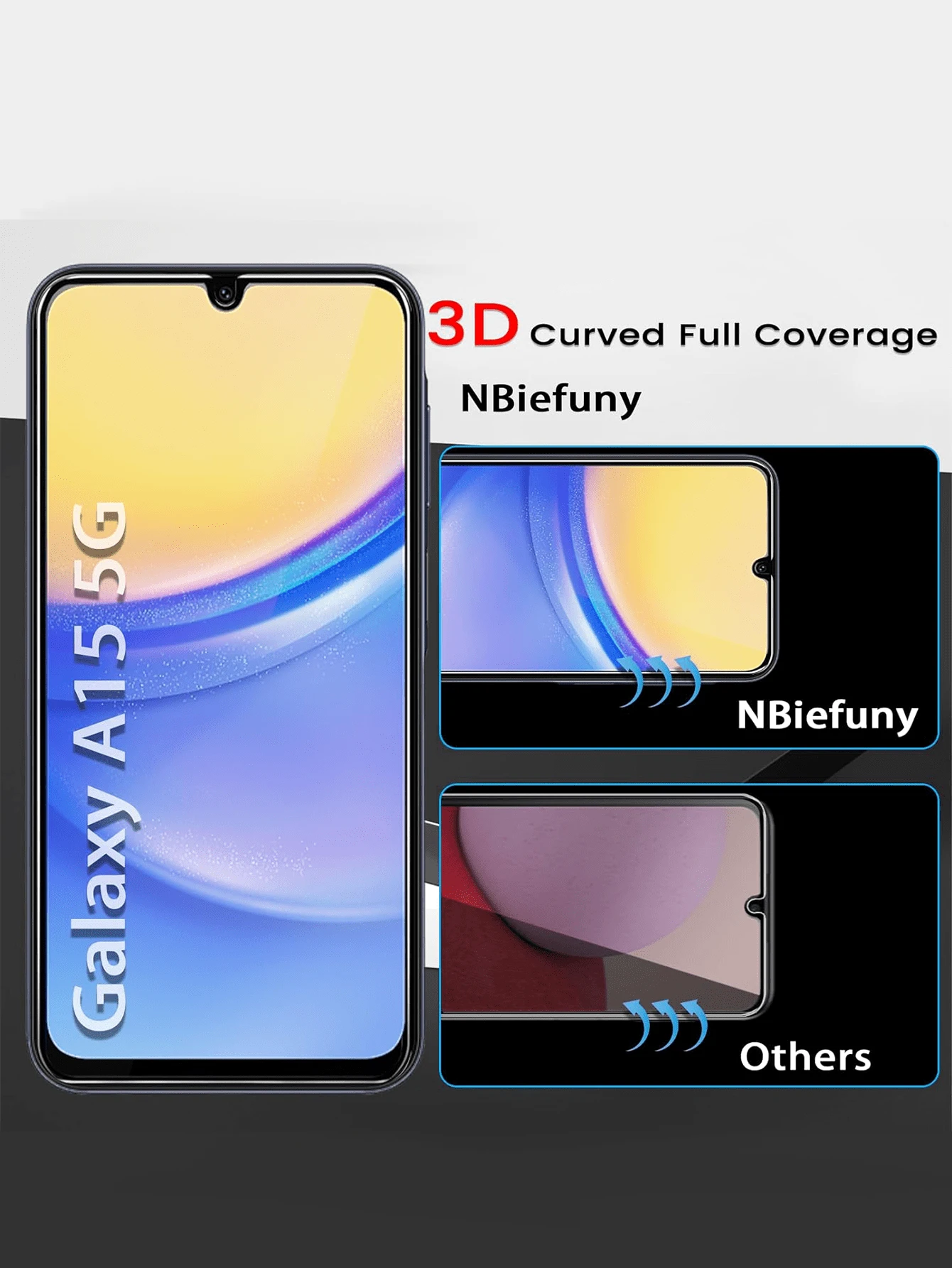 5pcs High Definition Screen Tempered Glass Protector Film For Galaxy