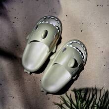 Sharky Shark Flip Flops For Men. - Army Green - View 5