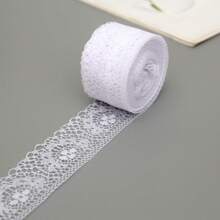 1 Rouleau/10 Mètres 1.57 Pouces/4cm Garniture En Dentelle Blanche Ruban En Tissu Pour L'artisanat Écusson En Dentelle Diy Fait À La Main Accessoires De La Maison