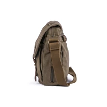 Gootium Vintage Canvas Shoulder Bag Men's Messenger Bag Cross Body Satchel - Army Green - View 6