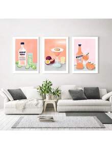 1 Miếng Hoạt hình Treo tranh Màu hồng HD tranh sơn dầu Bức tranh sơn dầu Áp phích In Nhà  Phòng ngủ Phòng khách Trang trí Qủa tặng Khung trang trí - C - Xem 4