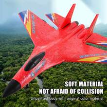 RC Foam Plane Remote Control Airplane Toy With Light High Flexibility Electric Fixed Wing Foam Airplane For  Your Toy Gift - Red - View 1