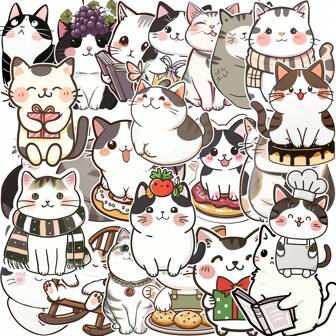 70 Pcs Unique Cat Stickers,Creative Pet Stickers,Animal Stickers,Cute Pretty Cool Aesthetics Cartoon Vinyl Stickers,Waterproof Stickers,For Water Bottle,Pad,Phone,Laptop,Scrapbook And Luggage Stickers,Cat Stickers,Cute Stickers,Cat Stickers,Stickers,Cute Stickers,Cat Stickers,Stickers,Cat Sticker