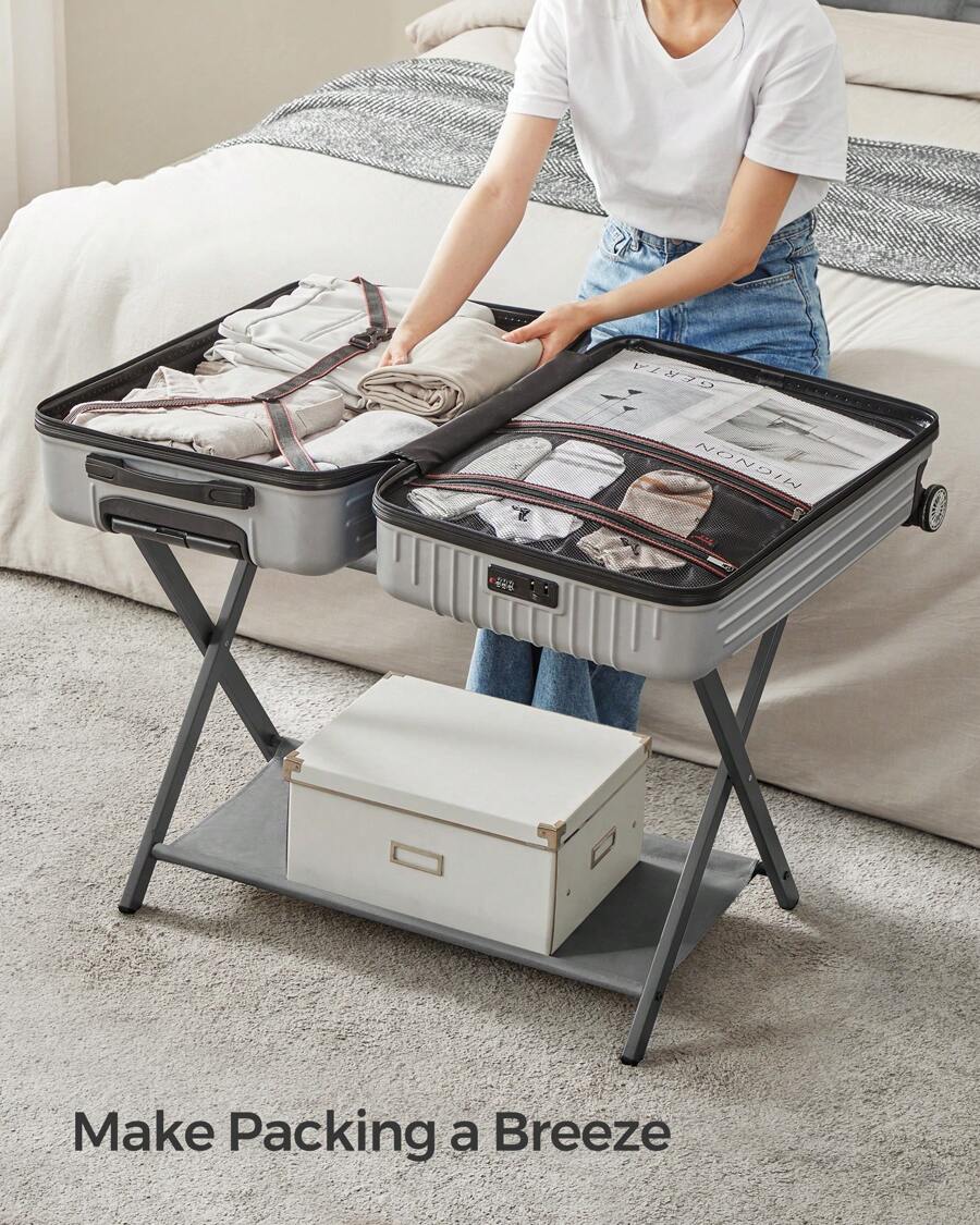 SONGMICS Luggage Racks For Guest Room, Set Of 2, Suitcase Stand With ...