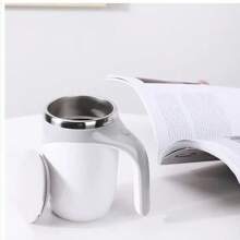 304不銹鋼自動攪拌咖啡杯,快速冷卻,攜帶方便,旋轉攪拌器適用於奶茶、等多種用途