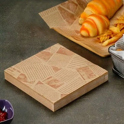 100 Stück Backpapier, Pergamentpapier, Sandwich-Verpackungspapier, Backzubehör, Luftfritteusen-Küchenluftfrittes-Liner, Luftfritteusenpapier, Airfryer, Air Frier
