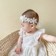 1pc Girls Headband, Ethereal Mesh 5 Flower Headpiece, Suitable For Daily Wear And Party - View 6