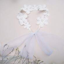 1pc Girls Headband, Ethereal Mesh 5 Flower Headpiece, Suitable For Daily Wear And Party - View 9