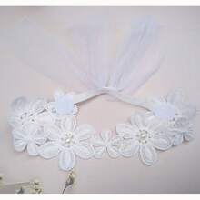 1pc Girls Headband, Ethereal Mesh 5 Flower Headpiece, Suitable For Daily Wear And Party - View 8