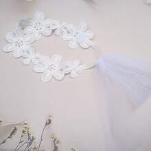 1pc Girls Headband, Ethereal Mesh 5 Flower Headpiece, Suitable For Daily Wear And Party - View 10