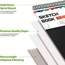 Cuaderno A4 De Boceto Y Dibujo 200 Páginas Blank Sketchbook - Multicolor - Ver 4