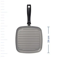 Bistequeira Turim em Alumínio com Revestimento Interno Antiaderente Starflon Max e Cabo Baquelite 24 cm 1 L Grafite - Preto - Visão 8