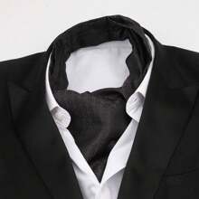 Bufanda larga reversible retro para hombre, bufanda casuales de caballero, bufanda formal de negocios para primavera, otoño e invierno, accesorios de camisa de traje de fiesta casual estilo ascot, excelente regalo boho