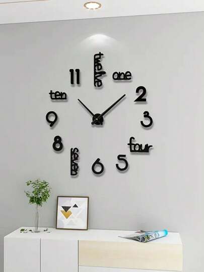 1pc 39.3 Inch Diy Acrylic Wand Clock, Klok Living Room ation,Home ,Room Bedroom Dormitory Back To School view 7