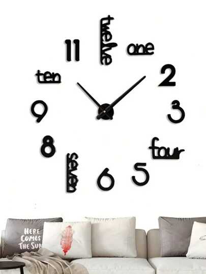 1pc 39.3 Inch Diy Acrylic Wand Clock, Klok Living Room ation,Home ,Room Bedroom Dormitory Back To School view 8