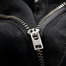 Jeans para hombre, de tiro ajustado, con roto y desgastados, Jeans Rotos Mezclilla Stretch Negro Hombre - Negro - Ver 3