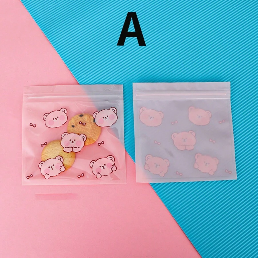 1set/20pcs Phim hoạt hình đáng yêu Gấu Tự đứng Cookie , Bông tuyết Bánh ngọt , Kẹo hạnh phúc Bữa ăn nhẹ , Và Làm bánh bao bì Túi quà tặng - Nhiều màu - Xem 1