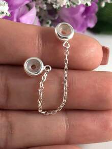 Trava Berloque P/ Pulseira 2 Mm Pega Ladrão Prata 925 Maciça - Prata - Visão 2