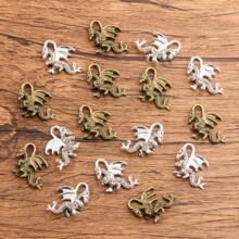 20pcs 3d Dragon Shaped Antique Bronze, Gold And Silver Color, Pendant/Talisman Are Suitable For Necklace Bracelet Diy Crafting Handmade Jewelry - Fashion - View 2