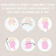 Kit 2 Peças 1 Cueiro Liso + 1 Cueiro Estampado Coisas de Bebê enxoval - Neutro - Visão 2