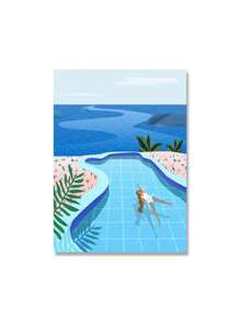 1 Miếng Morocco Du lịch Áp phích Hồ Bơi Nghệ thuật In Bắc Âu tranh sơn dầu Bức tranh Hiện đại Mùa hè Tranh treo tường Đối với Sống Nhà  Trang trí Khung trang trí - B - Xem 1