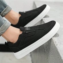 tranh sơn dầu Nam Giày dép , Mùa hè thoáng khí , Linh hoạt , Giải trí Đen Giày thể thao , Già Vải Giày dép , Làm việc Và Nhân công Sự bảo vệ Hợp thời Giày dép - màu đen - Xem 3