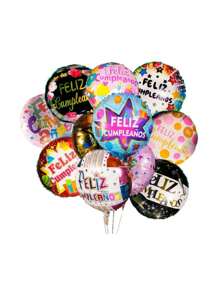 10 Globos Cumpleaños surtido , Globos Metalicos Globos Para Fiestas para helio o aire