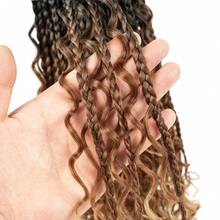 24 Inch Goddess Box Braids Crochet Hair For Women, 1 Pack Crochet Box Braids Pre-Looped Boho Box Braids Crochet Braids Synthetic Braiding Hair Extension - Multicolor - View 5