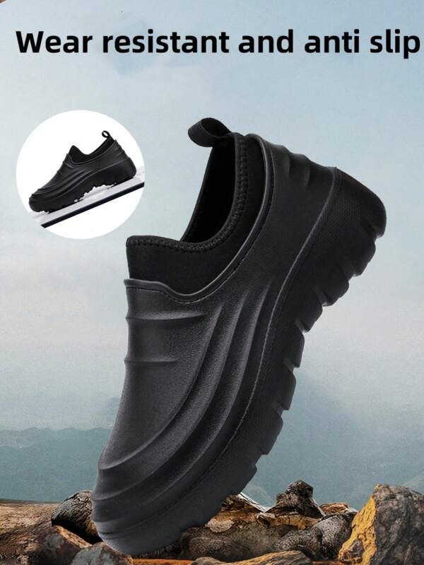 Zapatos De Cocina Antideslizantes Resistentes Al Aceite E Impermeables Eva Zapatos De Agua Ligeros Con Fondo Grueso Antideslizante Zapatos De Seguridad Para La Cocina