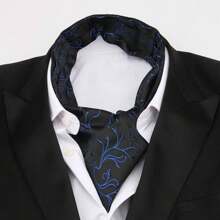 Bufanda larga reversible retro para hombre, bufanda casuales de caballero, bufanda formal de negocios para primavera, otoño e invierno, accesorios de camisa de traje de fiesta casual estilo ascot, excelente regalo boho