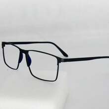 Draffini Armação Para Óculos de Grau Masculina Retangular feita em Titânio 100% Resistente - Azul - Visão 3